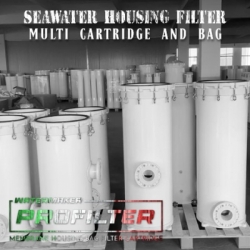 frp housing multi cartridge filter bag seawater  large