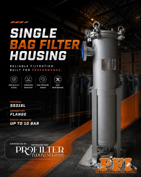 single bag filter housing ss316l