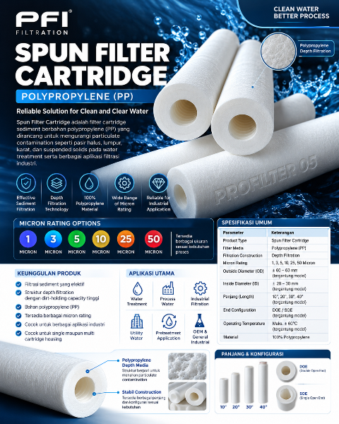 PP Spun Filter Cartridge Profilter Indonesia