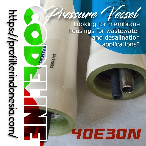 Codeline 40E30 Pressure Vessel 4 Inch End Port 300 PSI Codeline 40E30 Pressure Vessel 4 Inch End Port 300 PSI