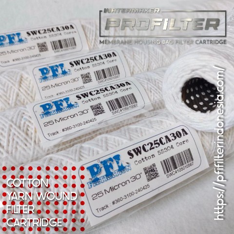 bleached cotton string wound ss304 core cartridge filter yarn