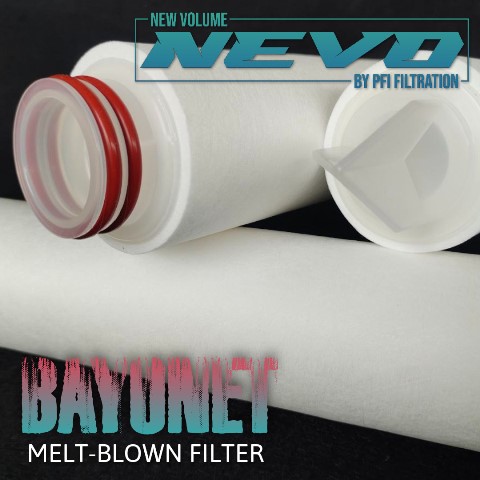 bayonet meltblown cartridge filter spun 222 fin