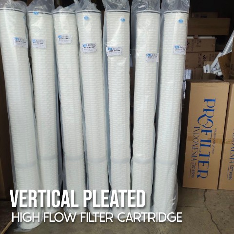 hfcp hfpp vertical pleated high flow filter cartridge 60 inch