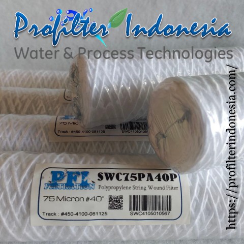 string wound filter cartridge swc 75 micron 40 inch