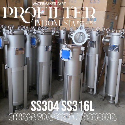 top line atau top loading stainless steel housing bag filter ss304 ss316l