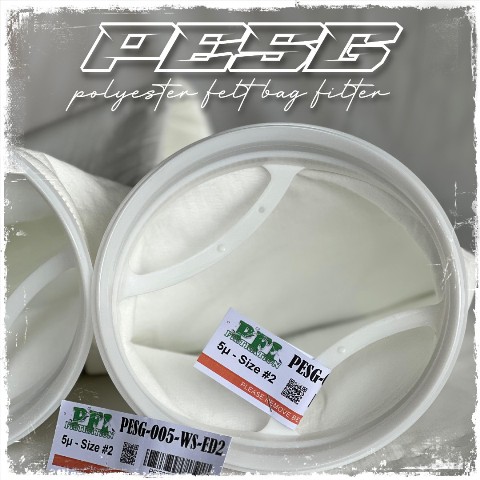 pesg polyester felt bag filter fused seam sds ring
