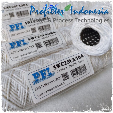 string wound filter cartridge benang stainless steel core